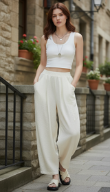 OURYE Women's Woven Trousers - Wide Leg