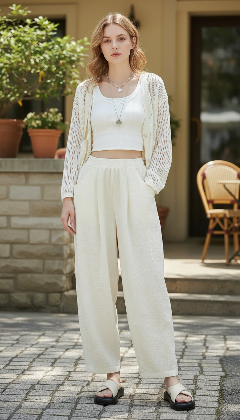 OURYE Women's Woven Trousers - Wide Leg