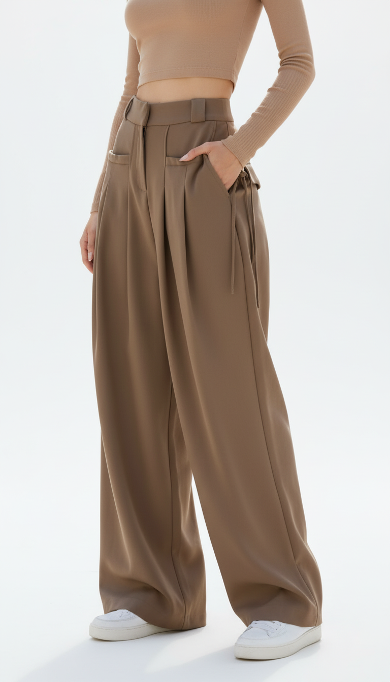 OURYE Women's Trousers - Wide Leg