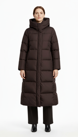 OURYE Women's Padded Puffer Jacket - Knee Length