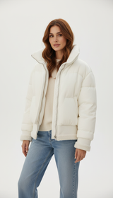 OURYE Women's Padded Puffer Jacket - Loose