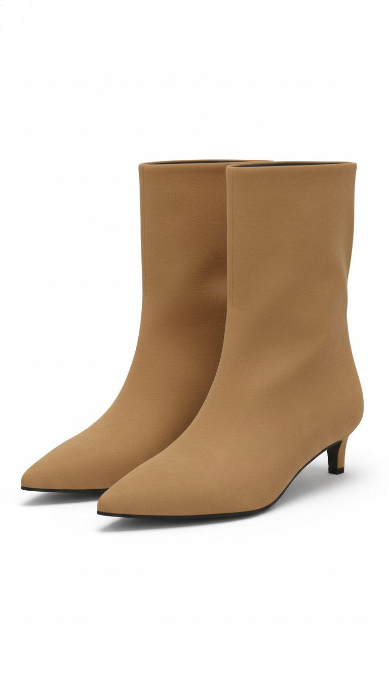 OURYE Women's Faux Leather Boots - Tailored in Brown