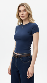 OURYE Women's Jersey Crop Top - Slim Fit