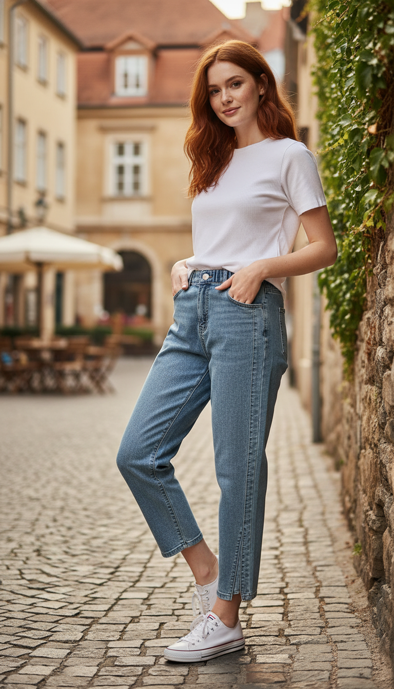 OURYE Women's Denim Jeans - Straight