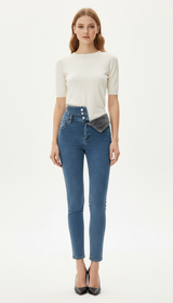 OURYE Women's Fleece-Lined Skinny Jeans - High Waist
