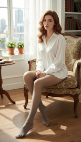 Women's Thermal Fleece Tights - High Waist Pantyhose - Image 6